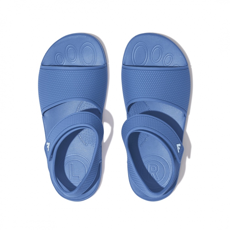 Sandali Con Cinturino Sul Retro Fitflop Iqushion Rubber Bambino Blu | IT-69531PGXO