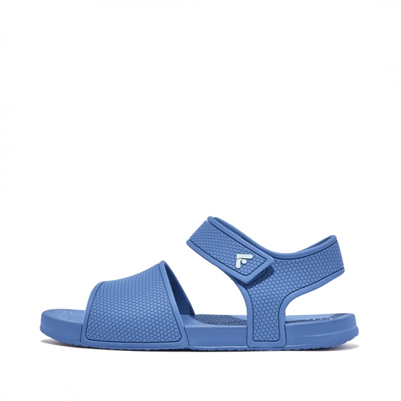 Sandali Con Cinturino Sul Retro Fitflop Iqushion Rubber Bambino Blu | IT-69531PGXO