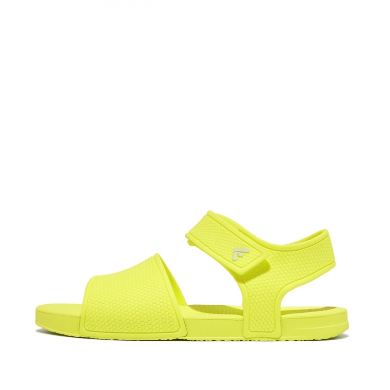 Sandali Con Cinturino Sul Retro Fitflop Iqushion Rubber Bambino Gialle | IT-41980HAJW