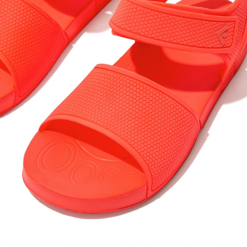 Sandali Con Cinturino Sul Retro Fitflop Iqushion Rubber Bambino Rosse | IT-26510QCPH