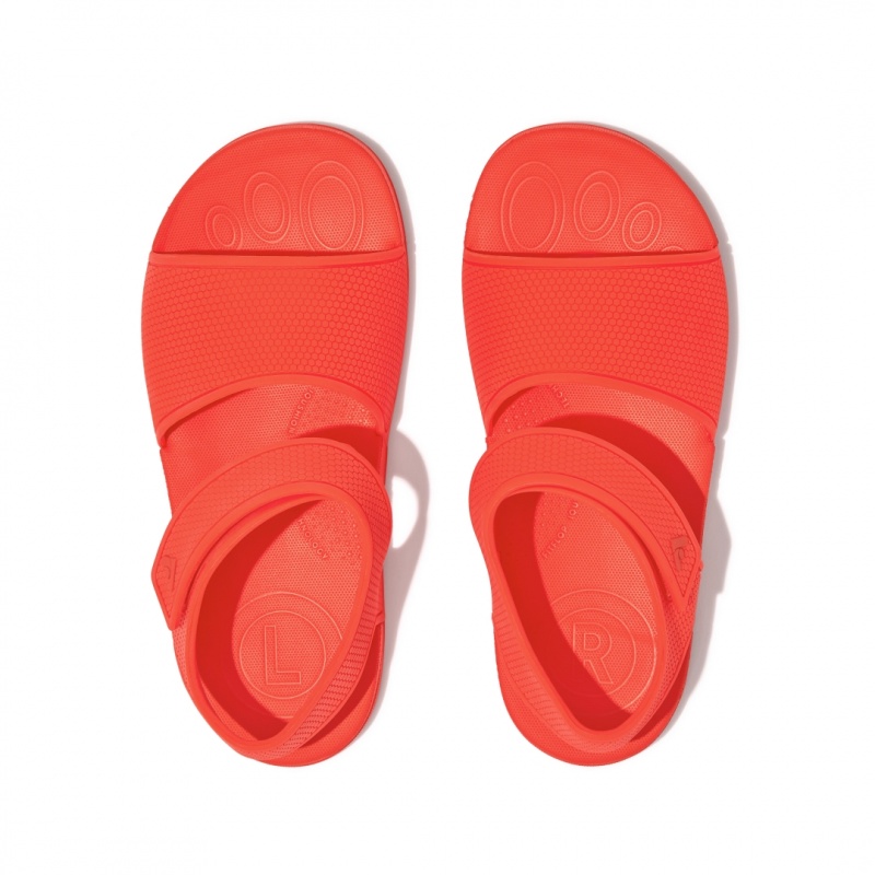 Sandali Con Cinturino Sul Retro Fitflop Iqushion Rubber Bambino Rosse | IT-26510QCPH