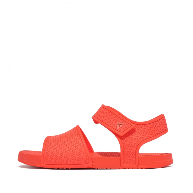 Sandali Con Cinturino Sul Retro Fitflop Iqushion Rubber Bambino Rosse | IT-26510QCPH