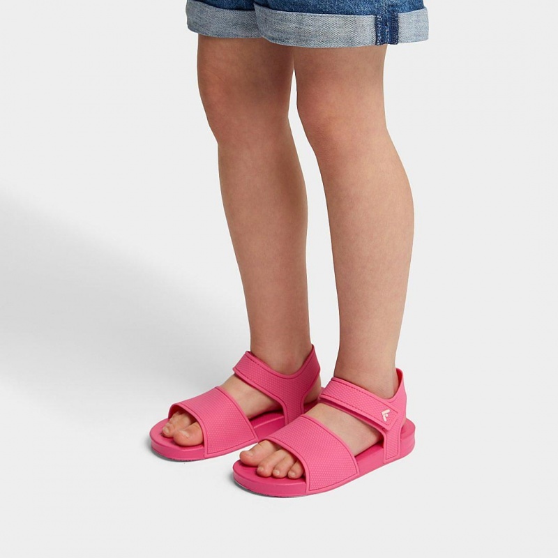 Sandali Con Cinturino Sul Retro Fitflop Iqushion Rubber Bambino Rosse | IT-91328NIFR