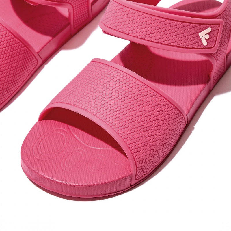 Sandali Con Cinturino Sul Retro Fitflop Iqushion Rubber Bambino Rosse | IT-91328NIFR