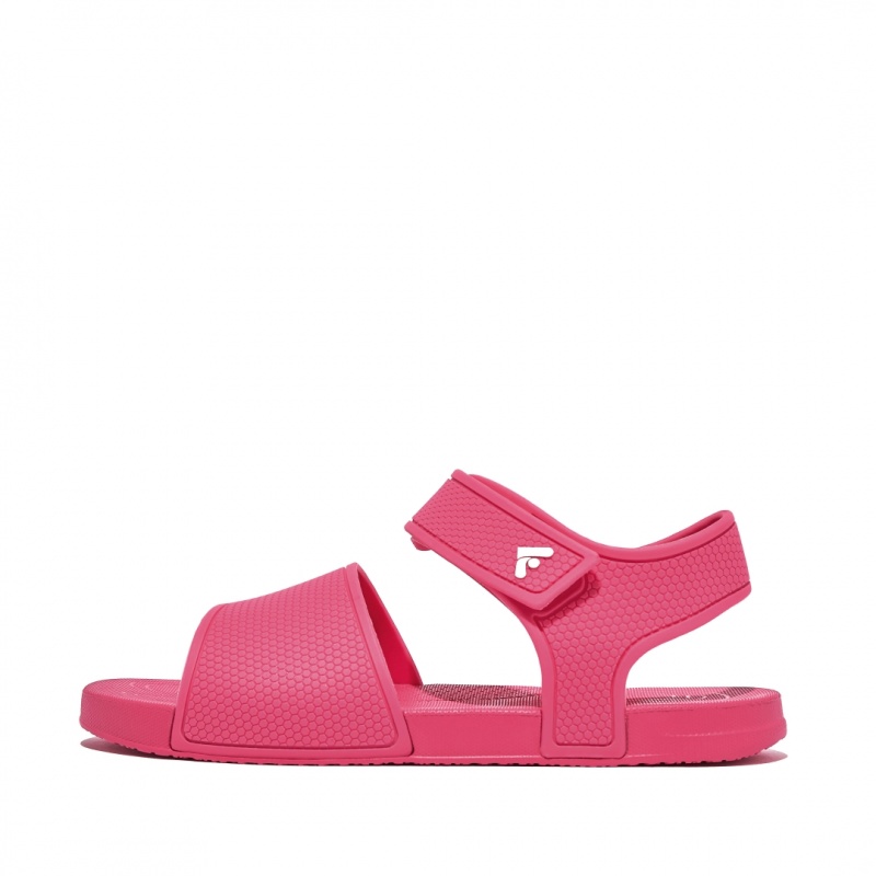 Sandali Con Cinturino Sul Retro Fitflop Iqushion Rubber Bambino Rosse | IT-91328NIFR