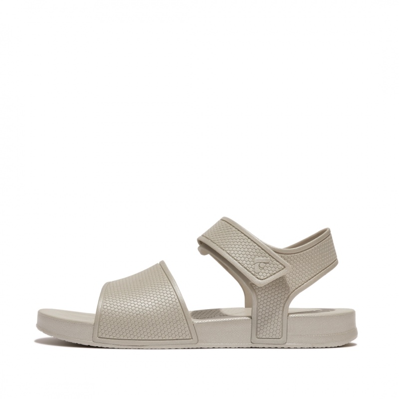 Sandali Con Cinturino Sul Retro Fitflop Iqushion Rubber Bambino Argento | IT-92513EGDA