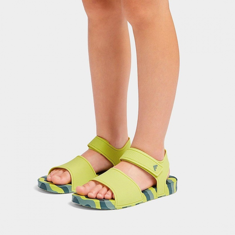 Sandali Con Cinturino Sul Retro Fitflop Iqushion Rubber Tpu Bambino Verdi Chiaro | IT-46198LMRF