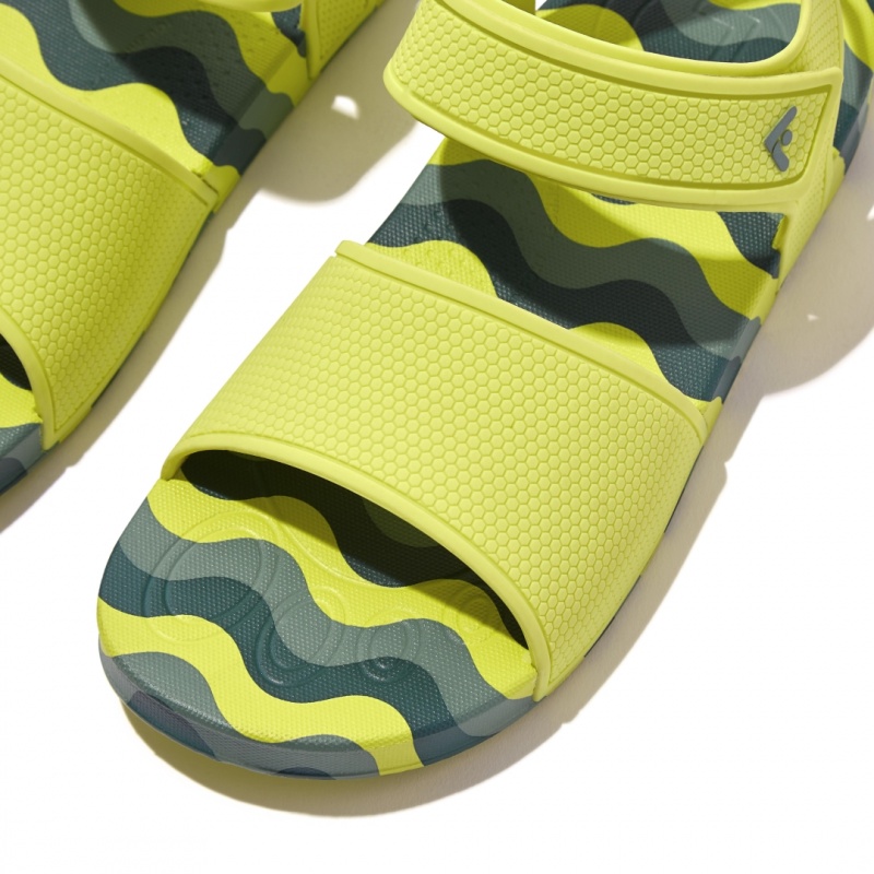 Sandali Con Cinturino Sul Retro Fitflop Iqushion Rubber Tpu Bambino Verdi Chiaro | IT-46198LMRF