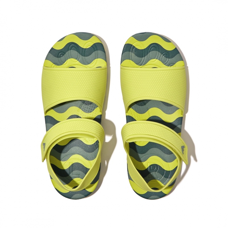 Sandali Con Cinturino Sul Retro Fitflop Iqushion Rubber Tpu Bambino Verdi Chiaro | IT-46198LMRF