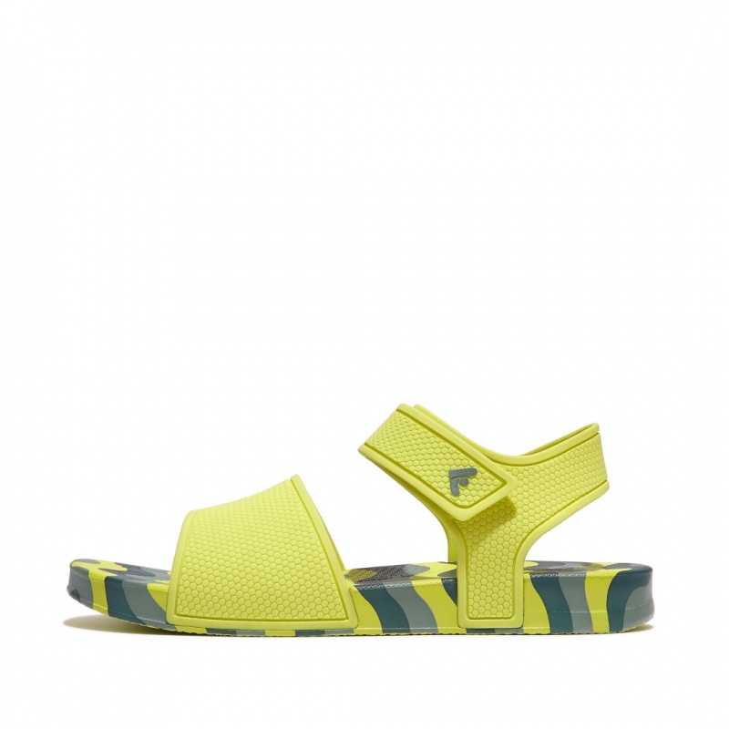 Sandali Con Cinturino Sul Retro Fitflop Iqushion Rubber Tpu Bambino Verdi Chiaro | IT-46198LMRF