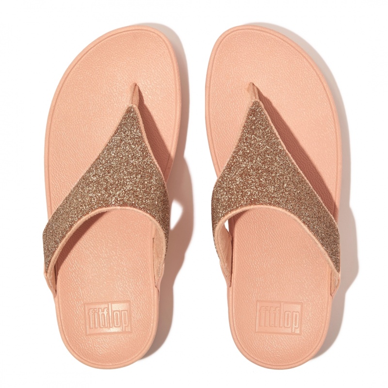 Sandali Con Puntale Fitflop Lulu Microfibre Faux Pelle (Pu) Thongs Donna Rosa | IT-48356HCUI