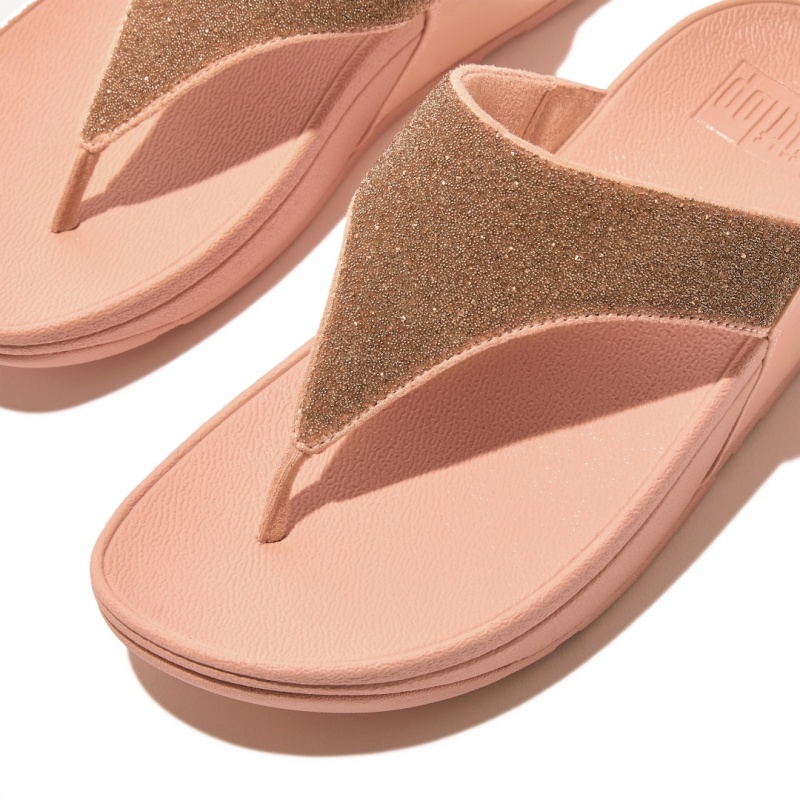 Sandali Con Puntale Fitflop Lulu Microfibre Faux Pelle (Pu) Thongs Donna Rosa | IT-48356HCUI