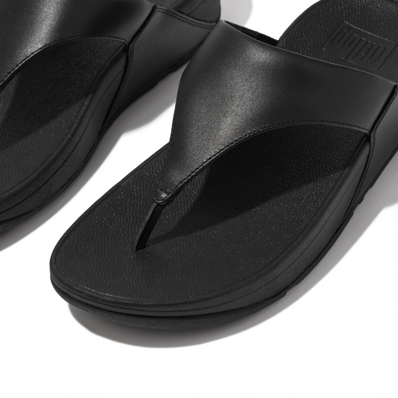 Sandali Con Puntale Fitflop Lulu Pelle Donna Nere | IT-09648DFHP