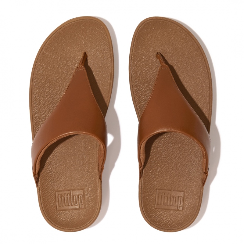 Sandali Con Puntale Fitflop Lulu Pelle Donna Marroni | IT-62371SUIB