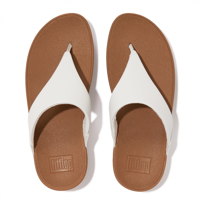 Sandali Con Puntale Fitflop Lulu Pelle Donna Bianche | IT-63927NKXI