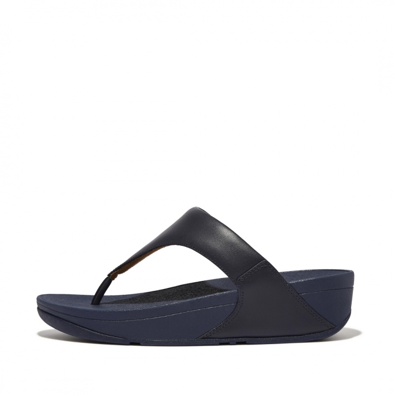 Sandali Con Puntale Fitflop Lulu Pelle Donna Blu Marino | IT-37029IKDP