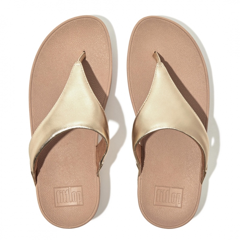 Sandali Con Puntale Fitflop Lulu Pelle Donna Oro | IT-08934MKXO