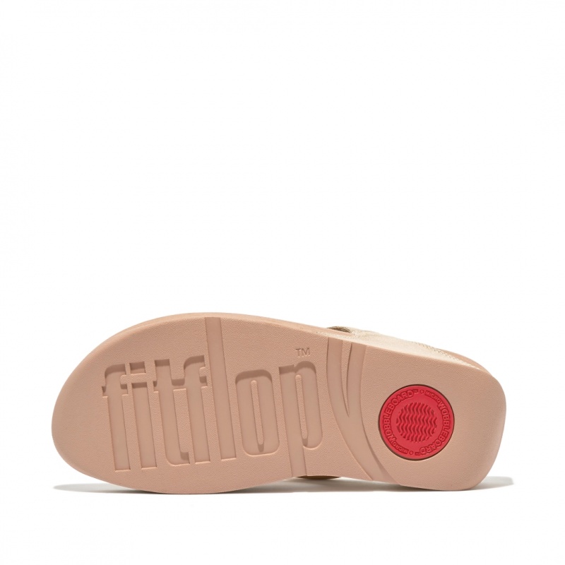 Sandali Con Puntale Fitflop Lulu Pelle Donna Oro | IT-08934MKXO