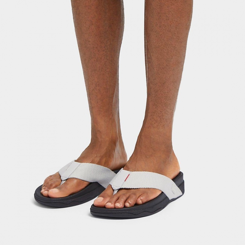 Sandali Con Puntale Fitflop Surfer Polyester Uomo Grigie | IT-78932YICG