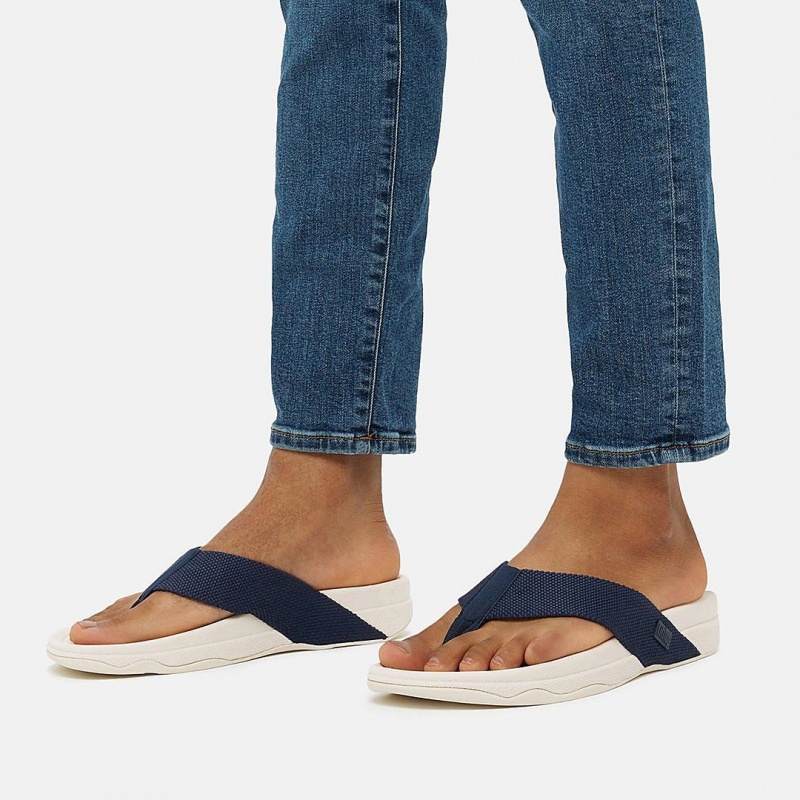 Sandali Con Puntale Fitflop Surfer Polyester Uomo Blu | IT-24931XHFR