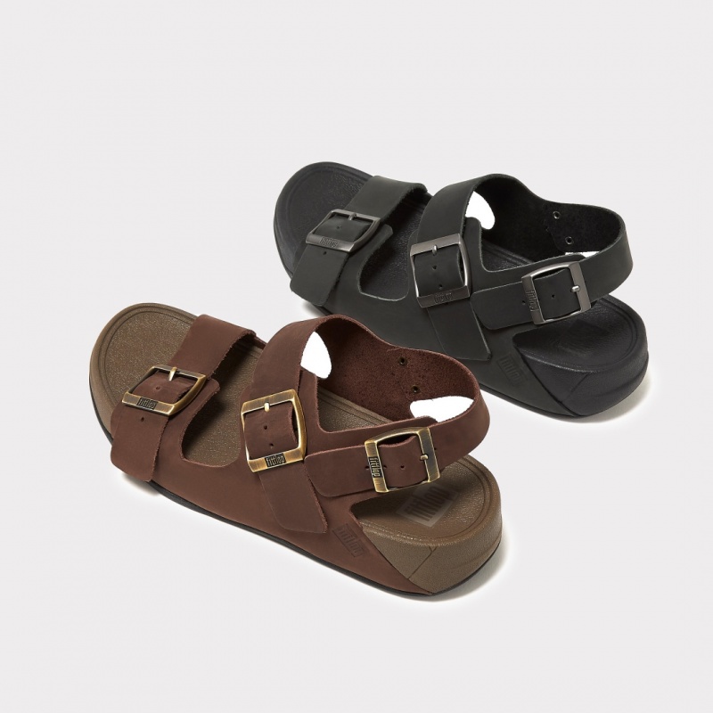 Sandali Fitflop Gogh Moc Back Cinturino Uomo Nere | IT-80129PXAN