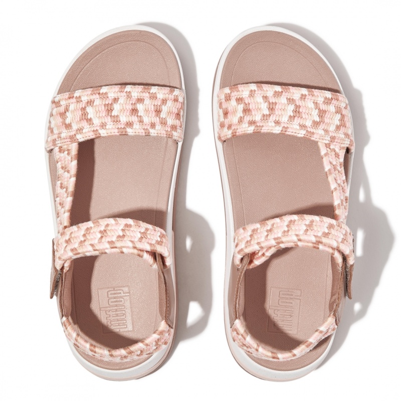 Sandali Fitflop Surff Cotone Webbing Back Cinturino Donna Beige | IT-09276BUPX