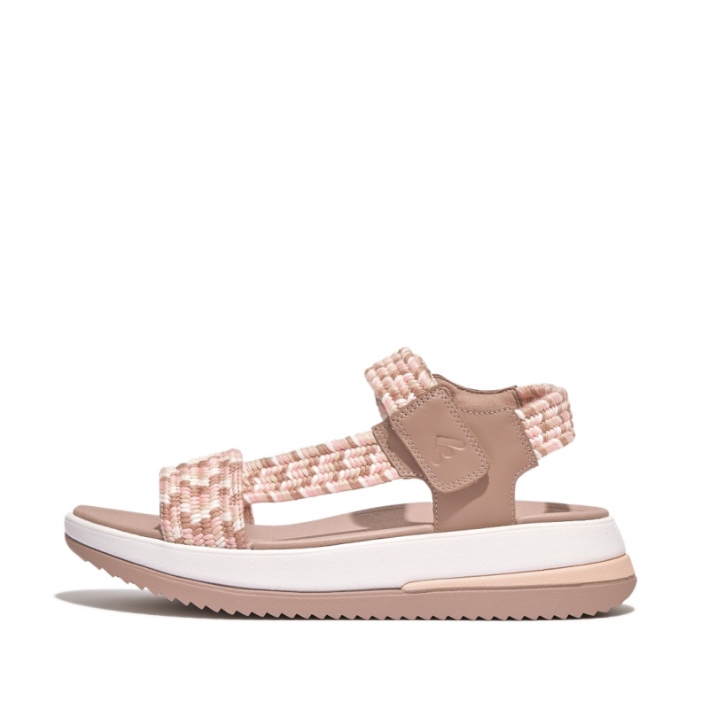 Sandali Fitflop Surff Cotone Webbing Back Cinturino Donna Beige | IT-09276BUPX