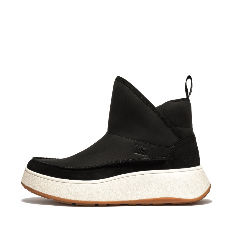 Sneakers Fitflop F-Mode Nabuk Mix Flatform Bootie Donna Nere | IT-81679UTQX