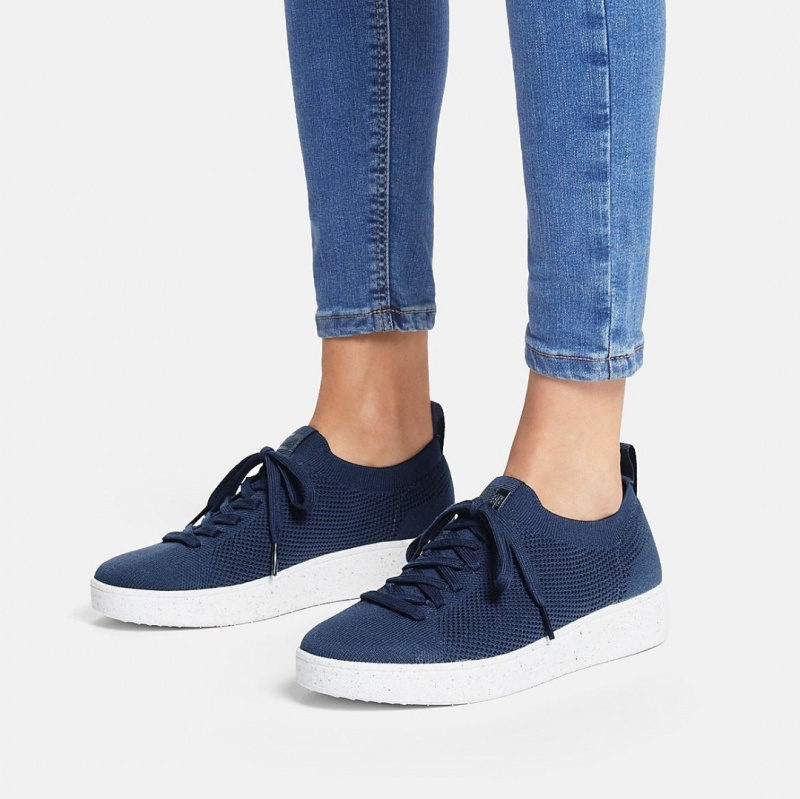 Sneakers Fitflop Rally E01 Multi Knit Donna Blu Marino | IT-92658NZSD