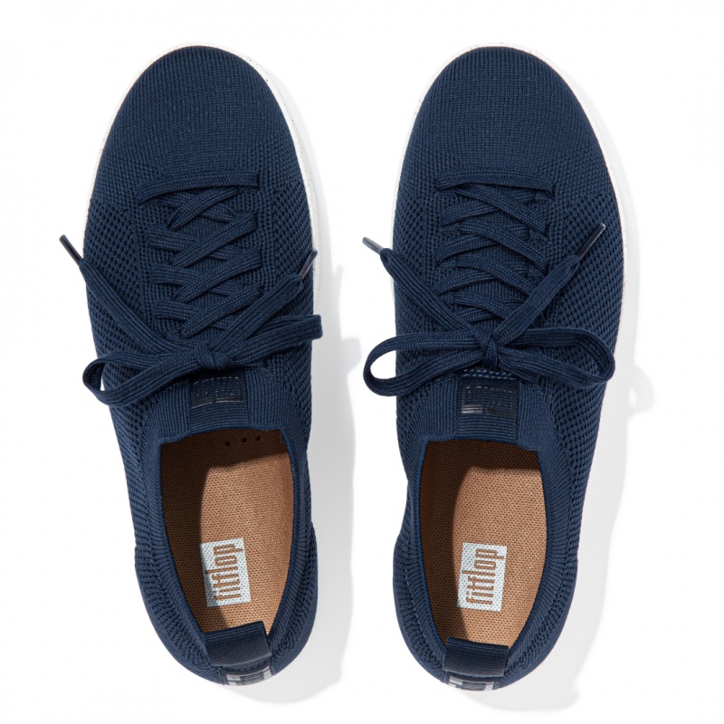 Sneakers Fitflop Rally E01 Multi Knit Donna Blu Marino | IT-92658NZSD