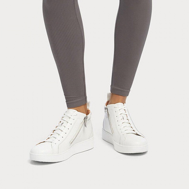 Sneakers Fitflop Rally High Top Donna Bianche | IT-68549QWAT