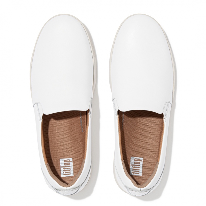 Sneakers Fitflop Rally Slip On Skate Donna Bianche | IT-74569WKJV