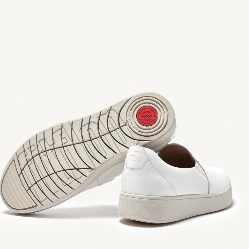 Sneakers Fitflop Rally Slip On Skate Donna Bianche | IT-74569WKJV