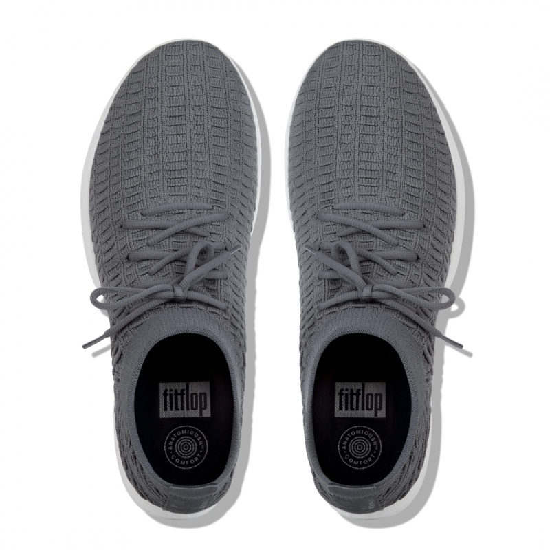 Sneakers Fitflop Uberknit Tessuto Uomo Grigie Scuro | IT-67954IUFX