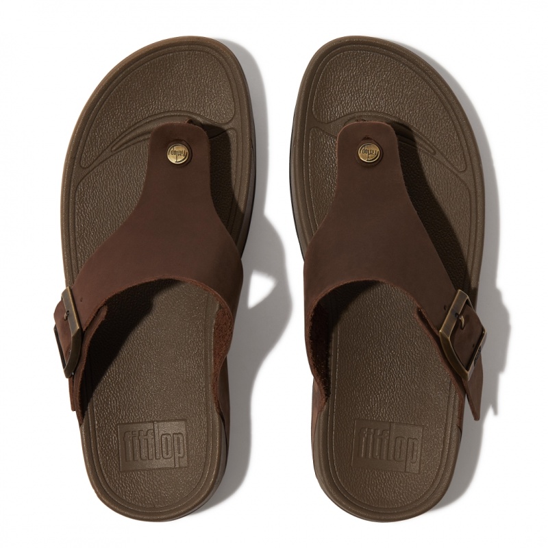 Thongs Fitflop Trakk Ii Nabuk Punta Uomo Marroni | IT-16872OWXP