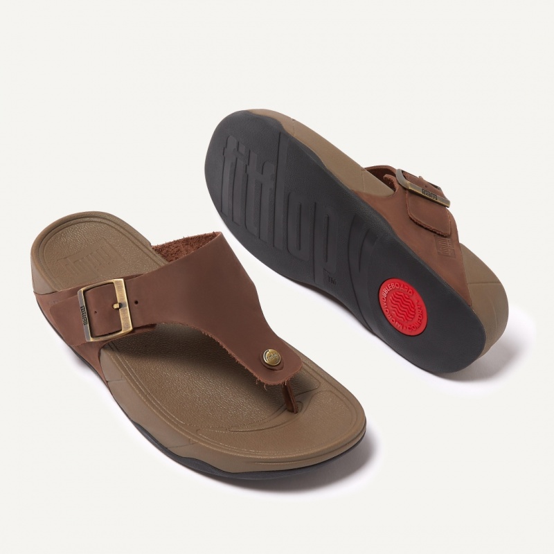 Thongs Fitflop Trakk Ii Nabuk Punta Uomo Marroni | IT-16872OWXP