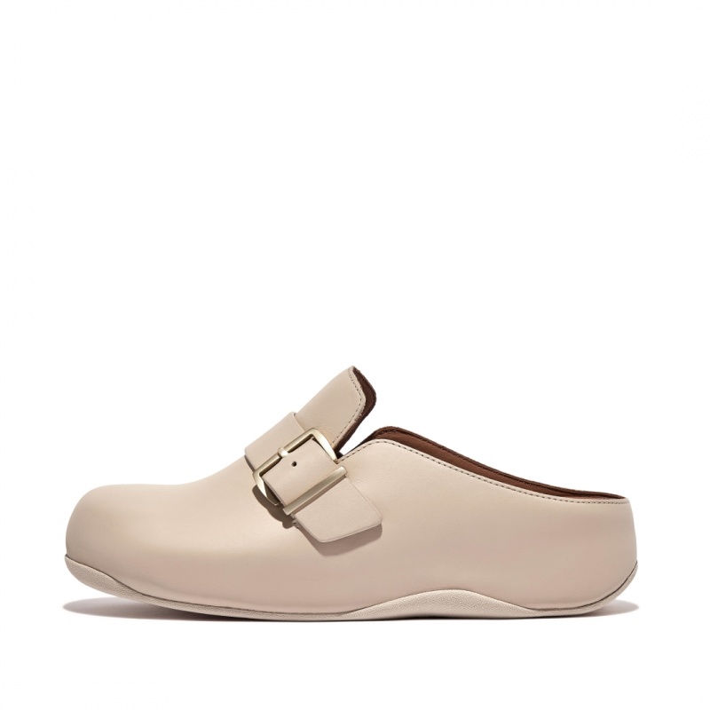 Zoccoli Fitflop Shuv Fibbia Cinturino Donna Grigie Beige | IT-69107ZBUR